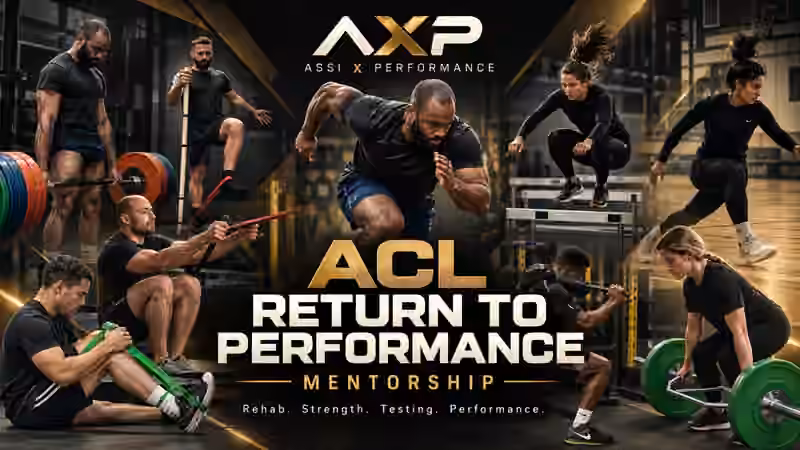 ACL Return to Performance course cover with strength and plyometric training